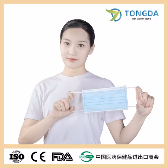 CE FDA 3ply 4ply 귀 루프 타이 병원 마스카라 비 짠 유형 Iir 공급 업체 도매 먼지 블루 화이트 블랙 보호 외과 일회용 의료 얼굴 마스크