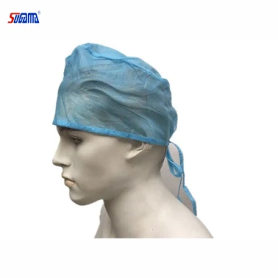 병원과 식품 산업을 위한 일회용 부직포 수술용 모자 의사 모자 외과의사 모자