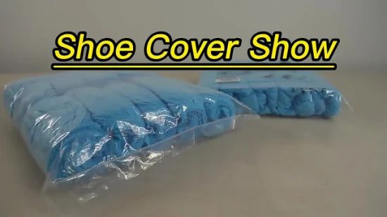 저렴한 방수 기계 제작 미끄럼 방지 폴리에틸렌 CPE PE 파란색 일회용 투명 방수 플라스틱 신발 커버